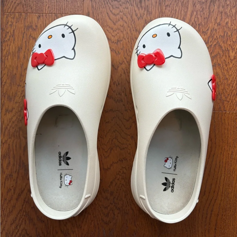Hello Kitty X Adidas Originals AdiFOM Stan Smith Mule Slippers Women's White - Picture 3 of 4